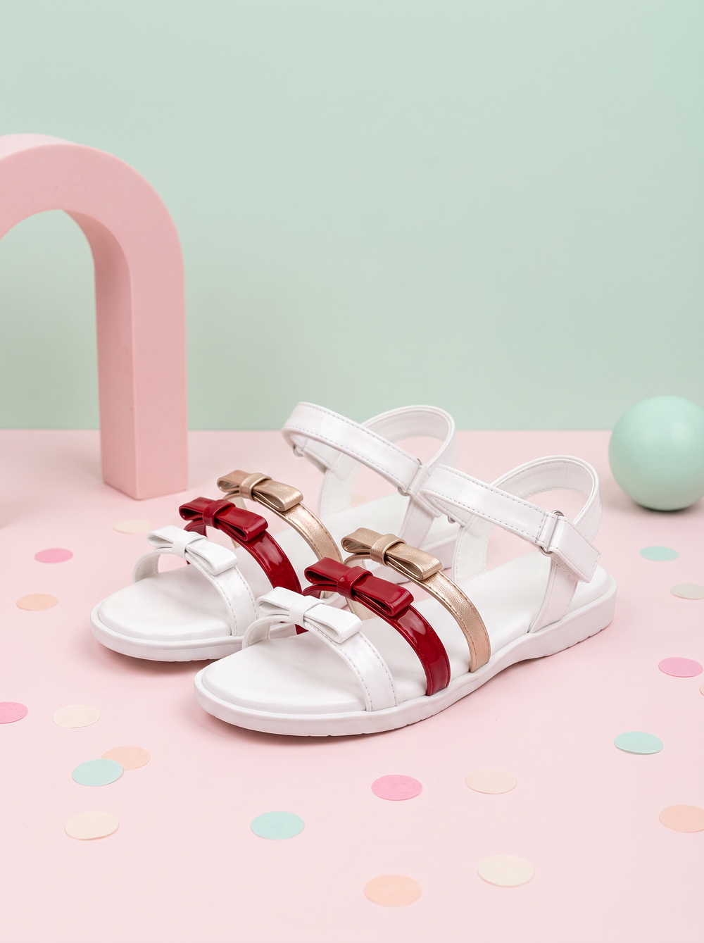 Babydoe Rosette Sandals — pastel-studio