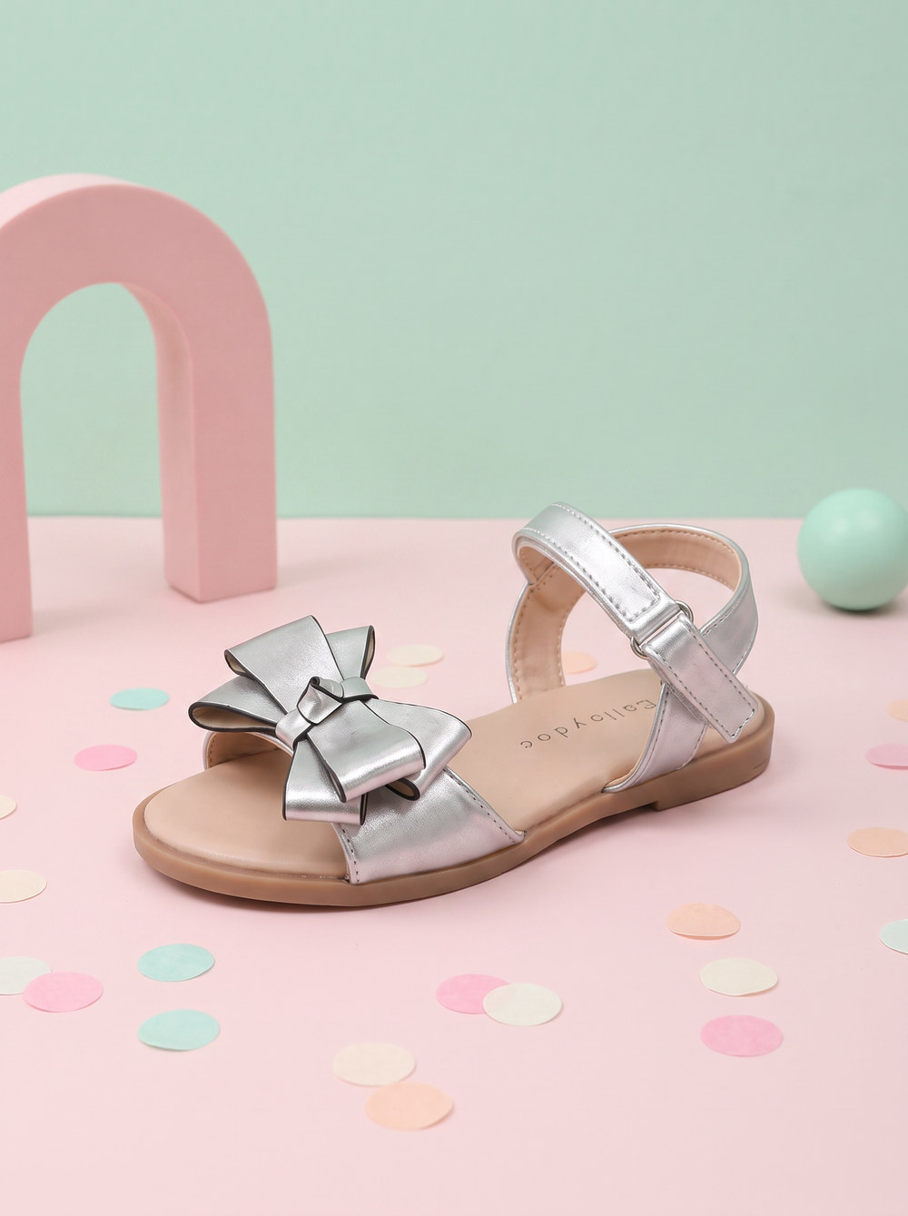 Babydoe Silver Call It Love Sandal — pastel-studio