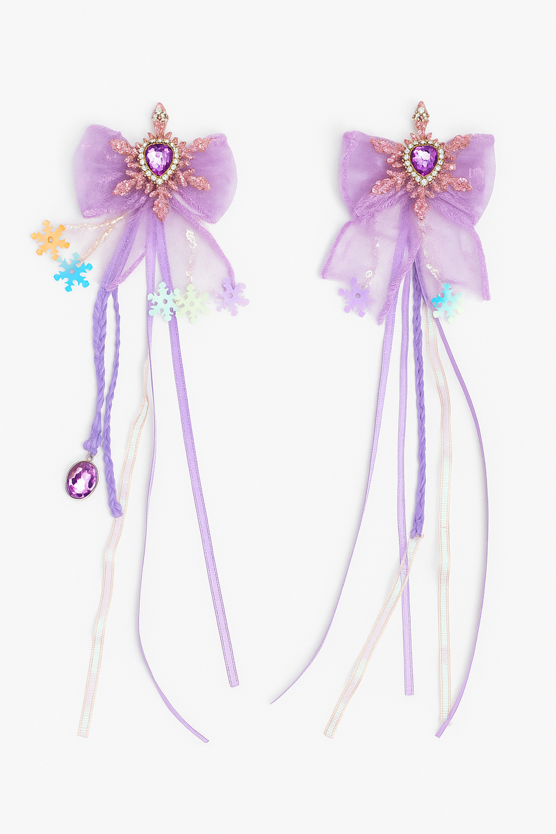 Purple Elsa Hair Clips