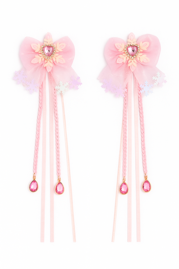 Pink Elsa Hair Clips