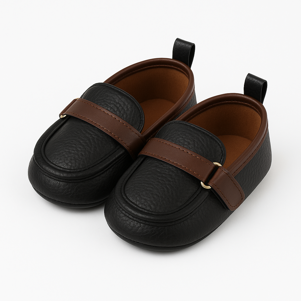 Black with Brown Peterpan Prewalker