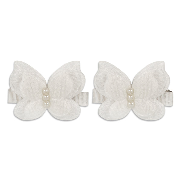 White butterfly Hairclips