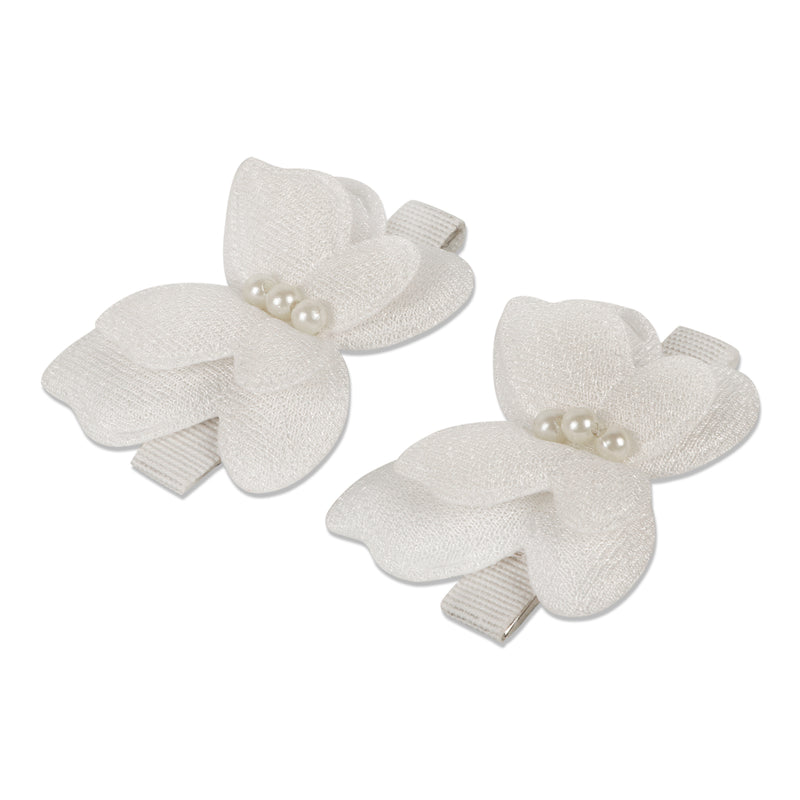 White butterfly Hairclips