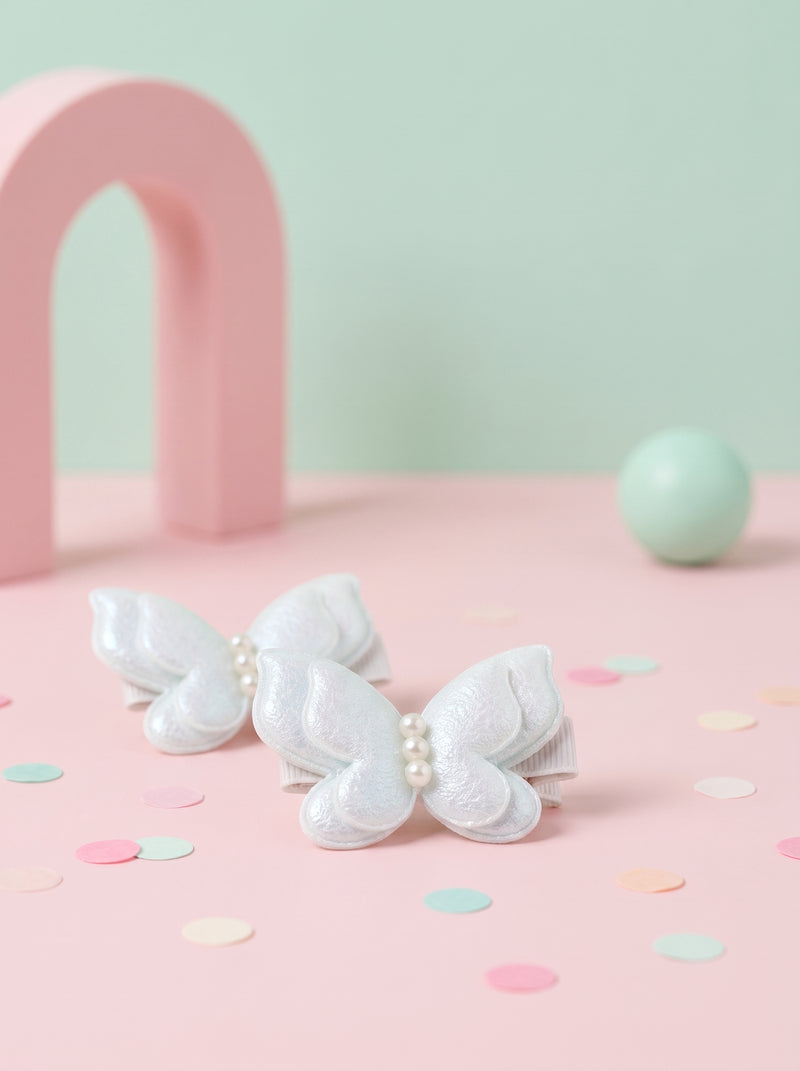 Blue Butterfly Hair Clips