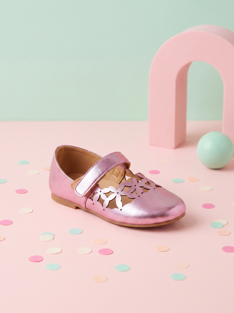 Metallic Pink Flower Power Ballerina