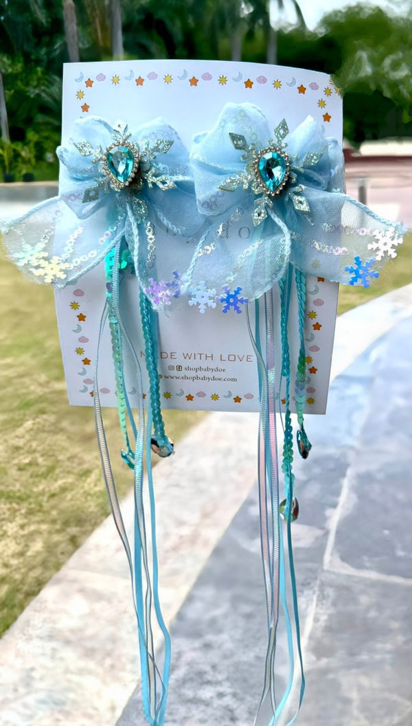 Blue Elsa Hair Clips