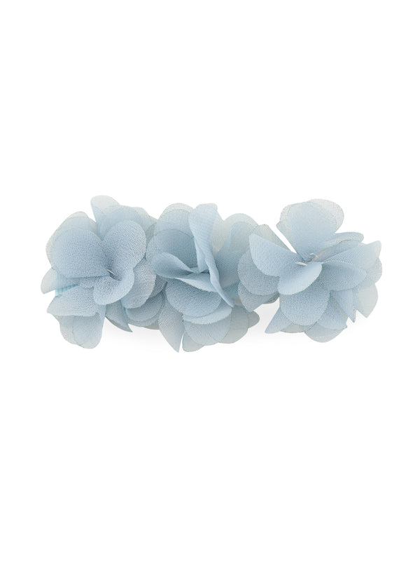 Ocean blue flower haiclip- single