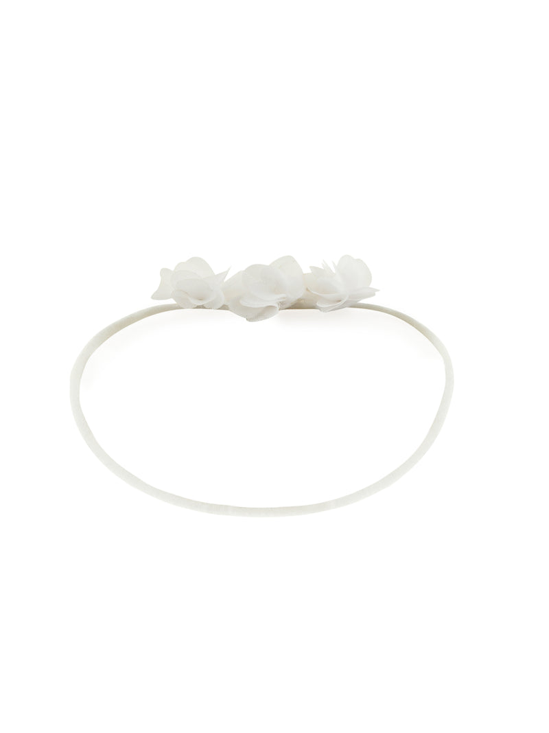 White flower hairband